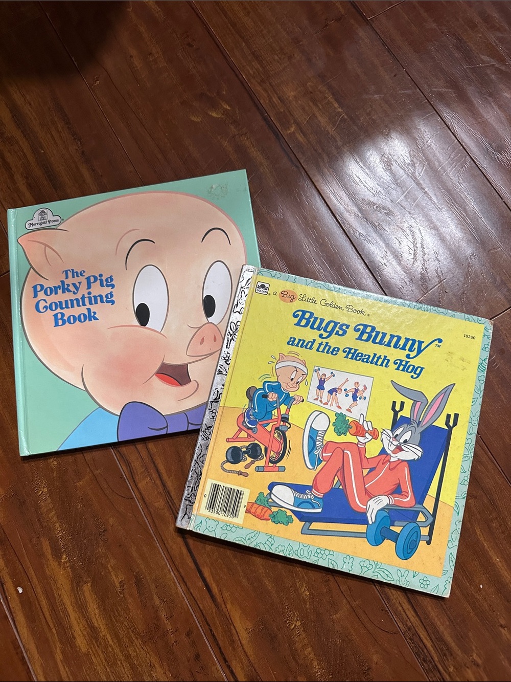 Vintage Looney Tunes Books Porky Pig Counting & Bugs Bunny Golden Book Lot